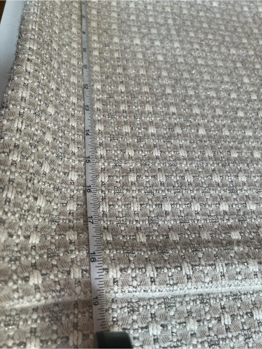 Set of 2 FRETTE Tweed Decorative Pillow Case or Cushion Cover Silver Grey 19x19”